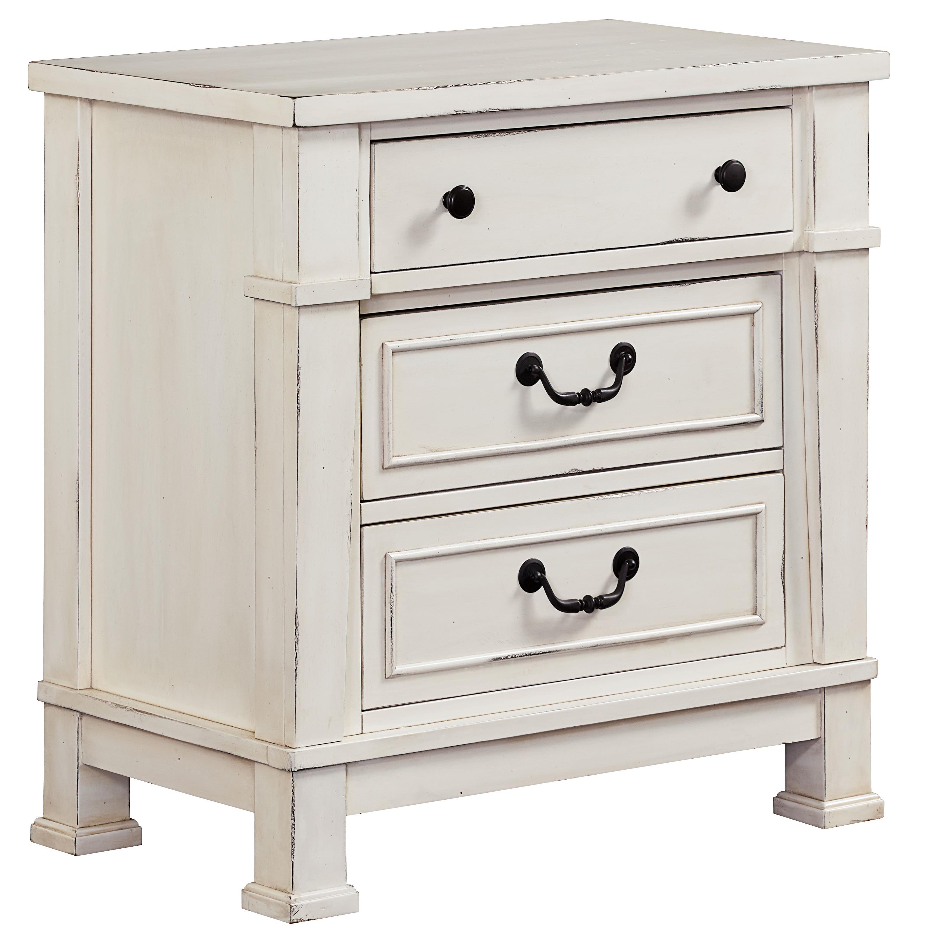 Standard Furniture Chesapeake Bay 91607 Vintage White Nightstand Dunk